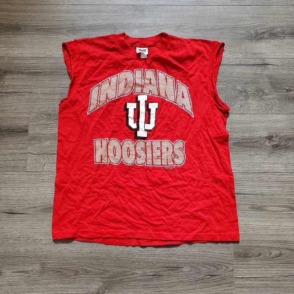 Vintage 90s Indiana Hoosiers Sleeveless TNT T Shirt Mens Large